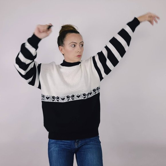 Vintage Morgan Square Mock Neck Grandma Sweater - Picture 2 of 10